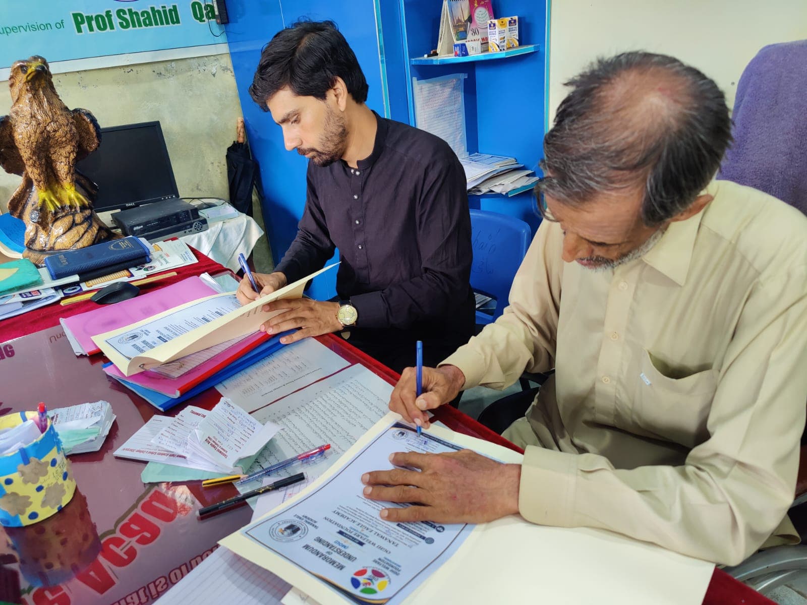 An agreement signed with Tanawal Eagle Academy to educate orphans and deserving students.