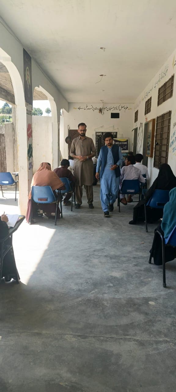 Candidates at work during the OWF fully funded scholarship entry test.