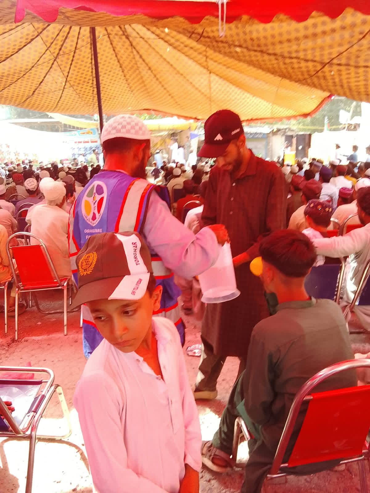 Free drinking water served to attendees of the Oghi Islamic Program.