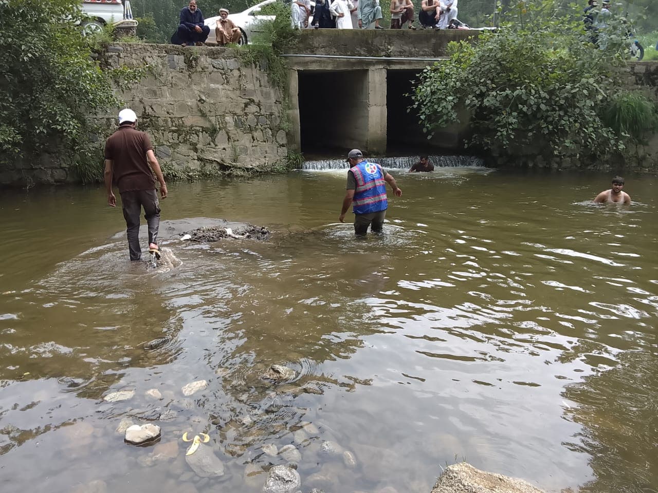 OWF team members joining the search effort after floodwaters swept through the valley.